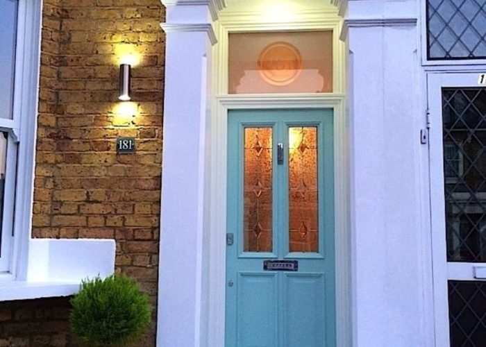 Front Door Entrance With Mosaic Tiles